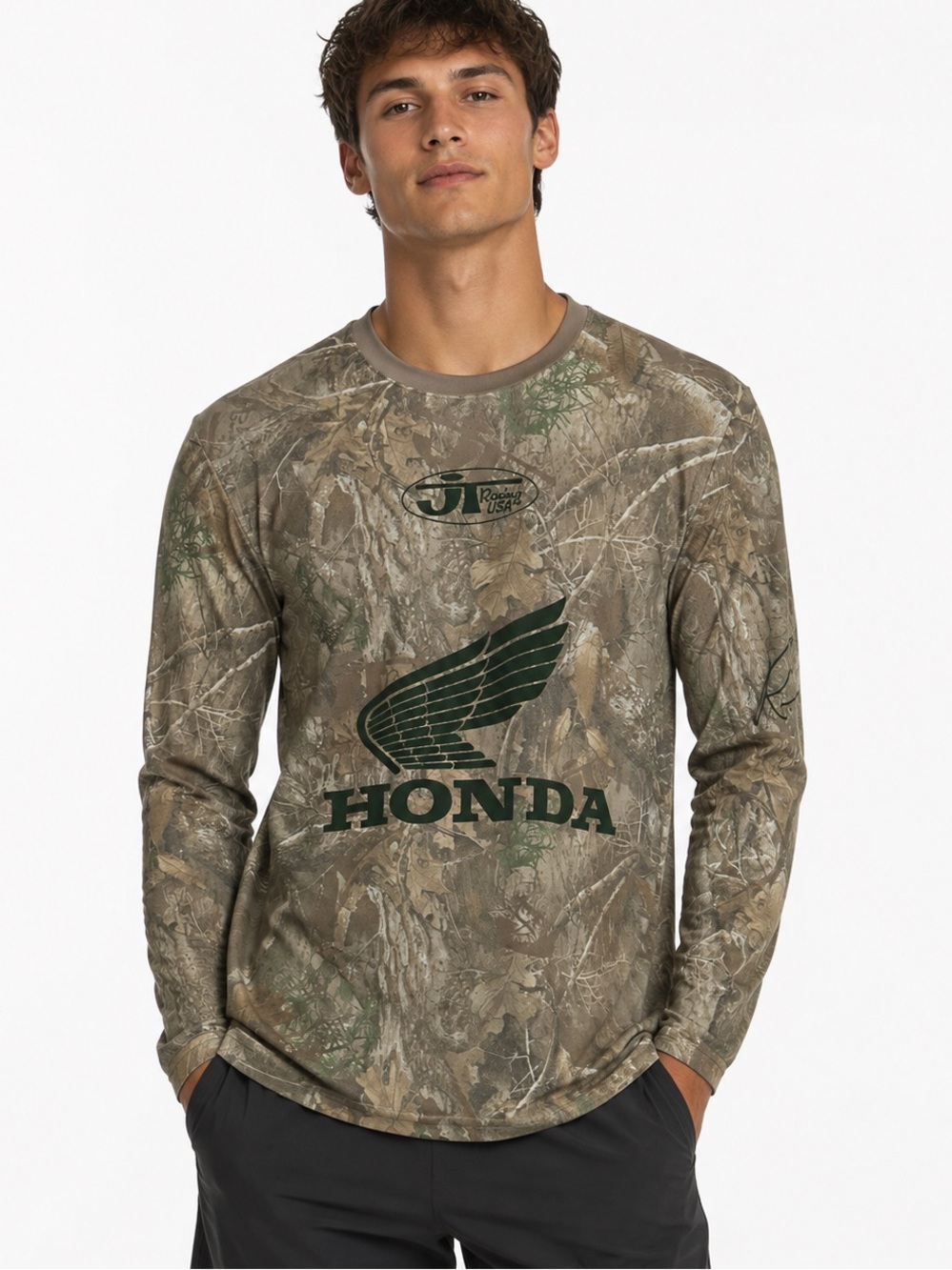 Honda JT Racing USA Camo Long Sleeve Shirt size Medium